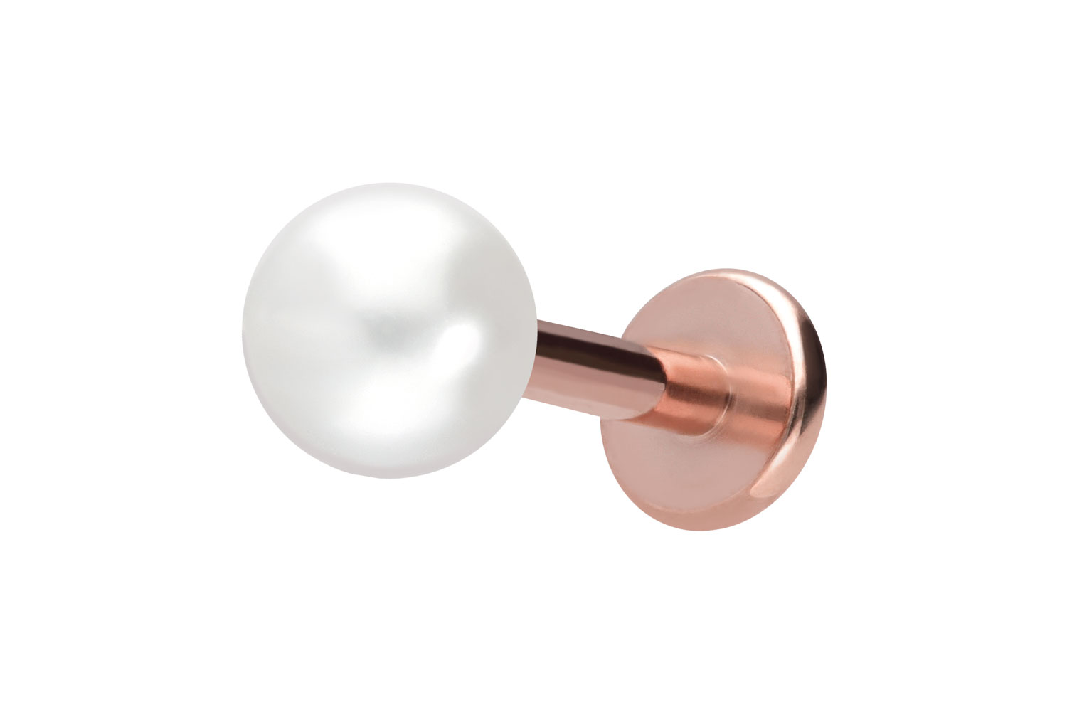 Titan Labret Piercing mit Innengewinde SYNTHETISCHE PERLE